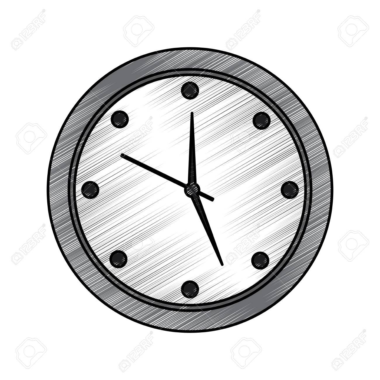 Round Clock Time Hour Device Count Icon Vector Illustration Drawing Royalty Free Cliparts Vectors And Stock Illustration Image