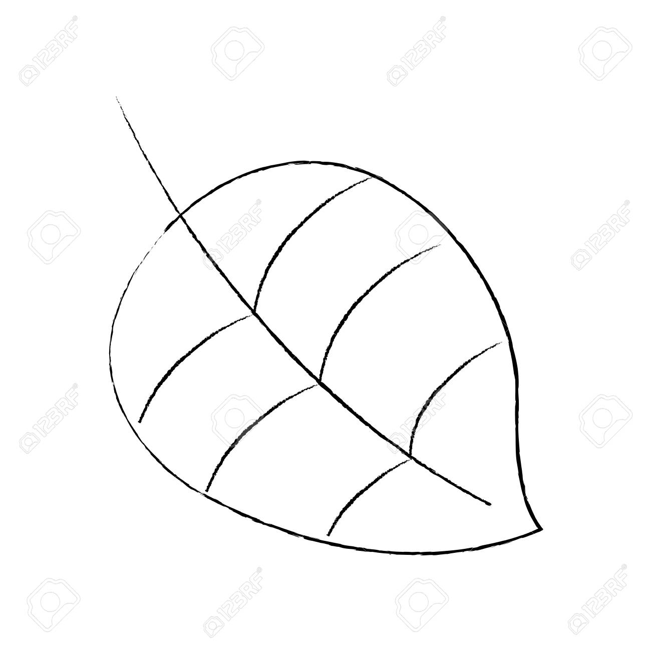 緑の葉自然の葉の装飾アイコンのベクトルのイラストスケッチデザインイメージのイラスト素材 ベクタ Image