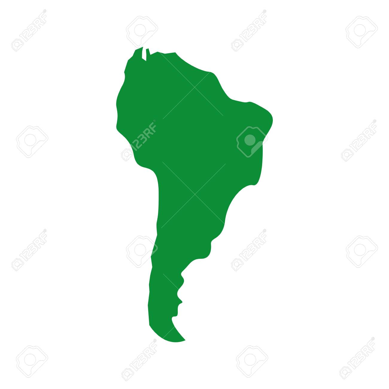 silhouette south america map continent geography vector illustration america map continent