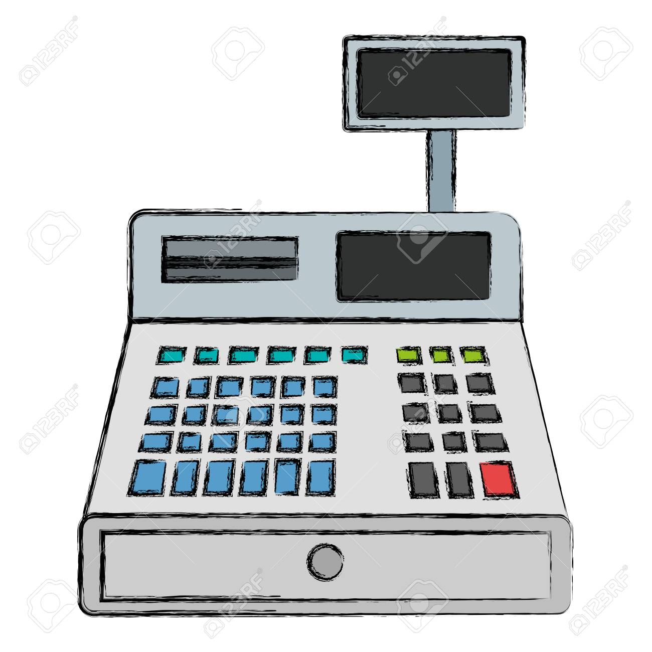 レジスタマシン孤立したアイコンベクトルイラストのデザインのイラスト