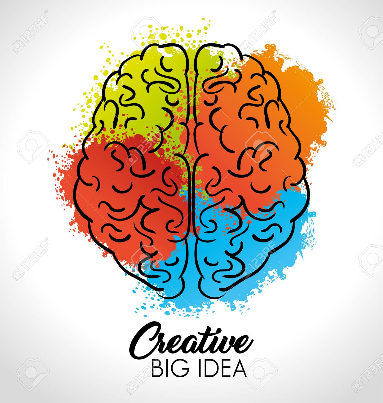 Creative Mind Vector Illustration Template Royalty Free Cliparts Vectors And Stock Illustration Image