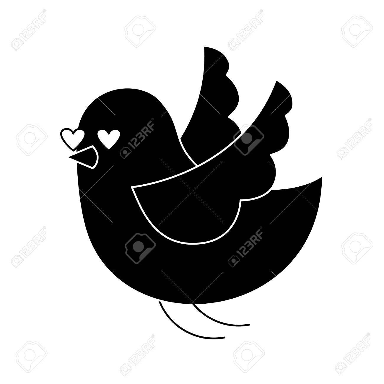 かわいい小鳥の心の目素敵なベクトルイラスト黒と白のイメージ のイラスト素材 ベクタ Image かわいい小鳥の心の目素敵なベクトルイラスト黒と白のイメージ のイラスト素材 ベクタ Image