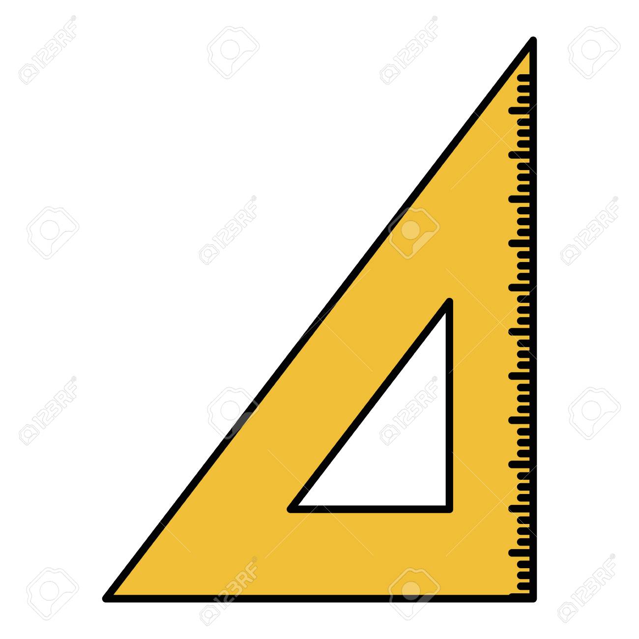 三角形ルール学校供給アイコンベクトルイラスト設計のイラスト素材 ベクタ Image