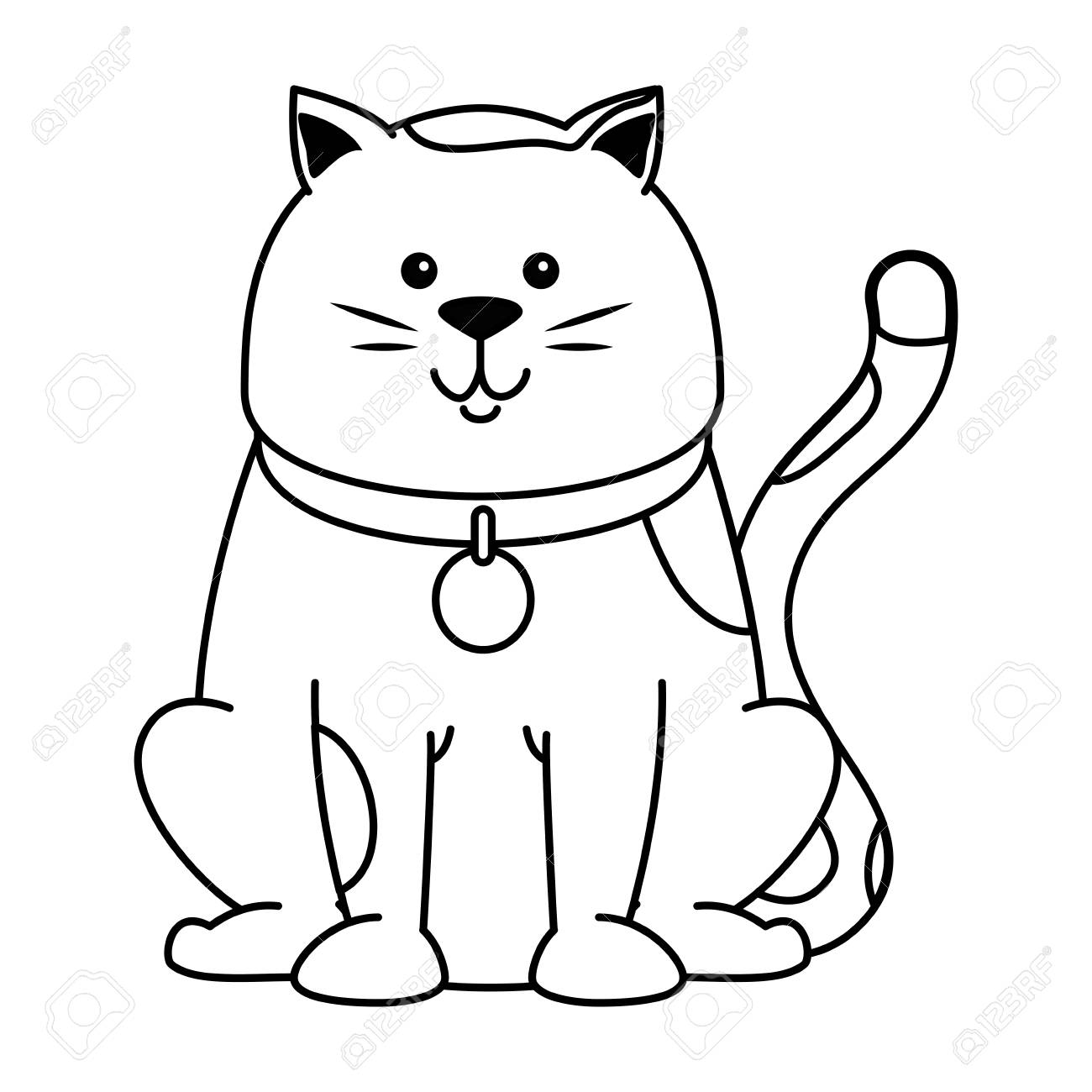 かわいい猫マスコットキャラクターベクターイラストデザインのイラスト素材 ベクタ Image