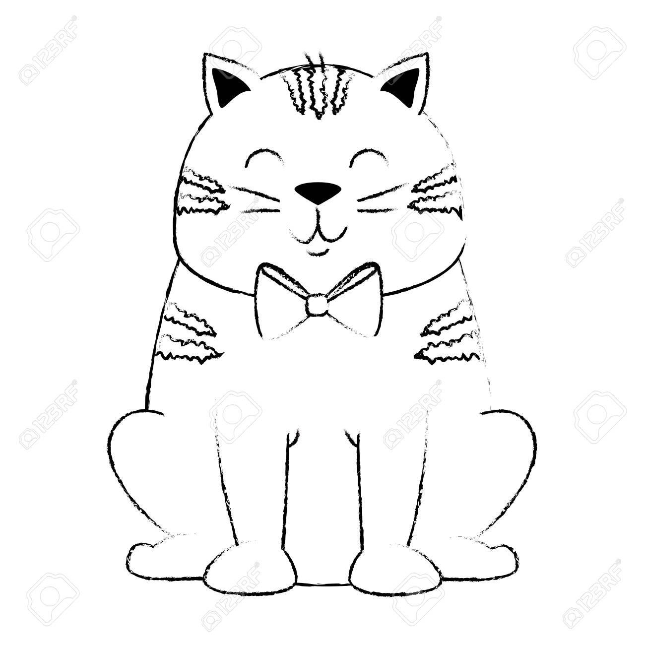かわいい猫マスコットキャラクターベクターイラストデザインのイラスト素材 ベクタ Image