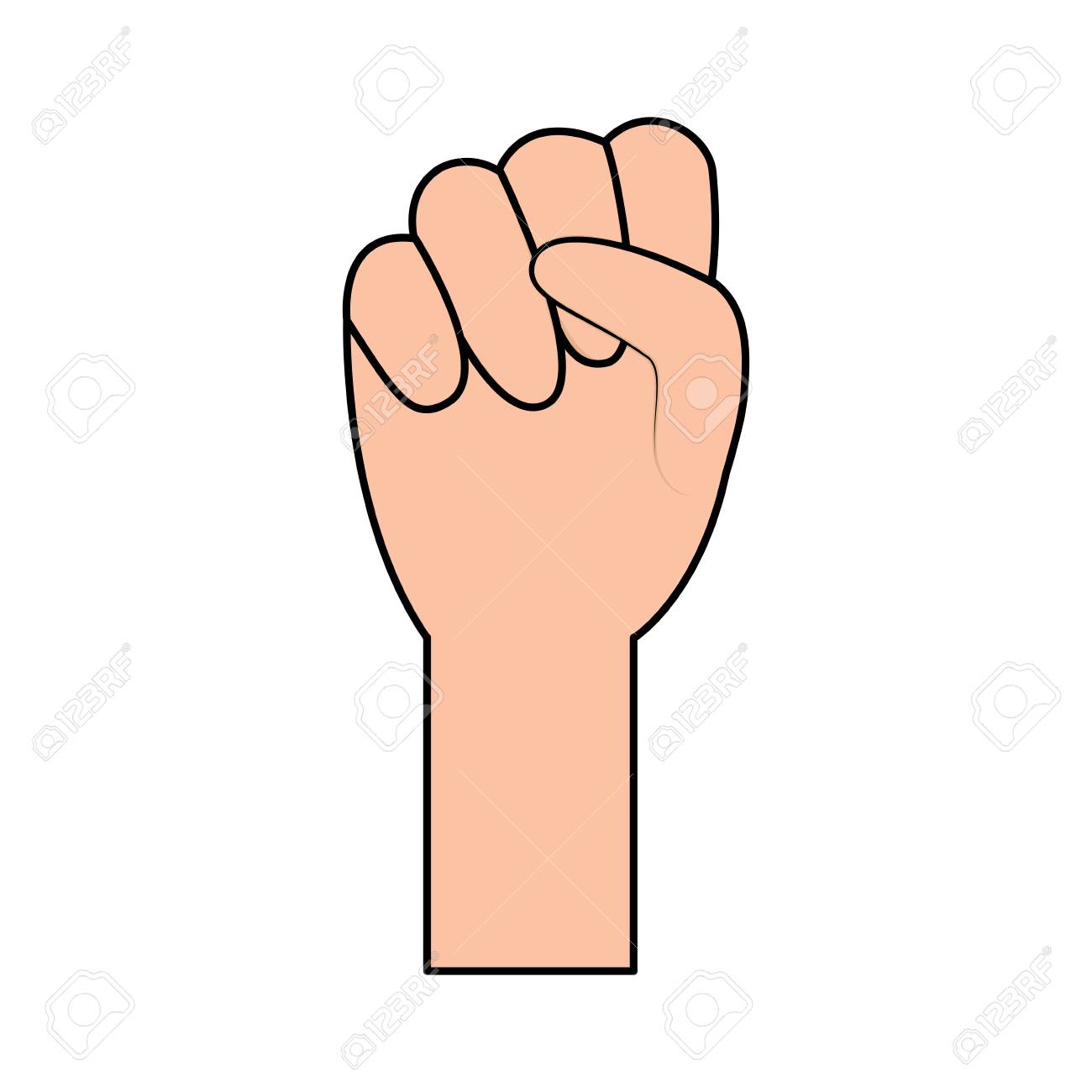 人間の手拳保持ジェスチャーアイコンベクトルイラスト のイラスト素材 ベクタ Image