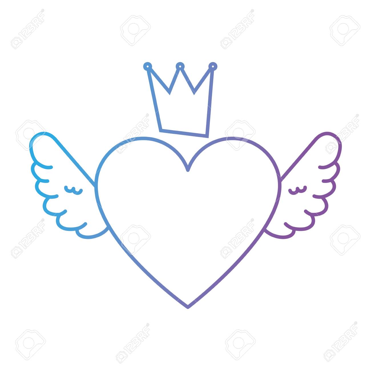 Herz Liebe Mit Flugeln Und Krone Vektor Illustration Design Lizenzfrei Nutzbare Vektorgrafiken Clip Arts Illustrationen Image 96056711