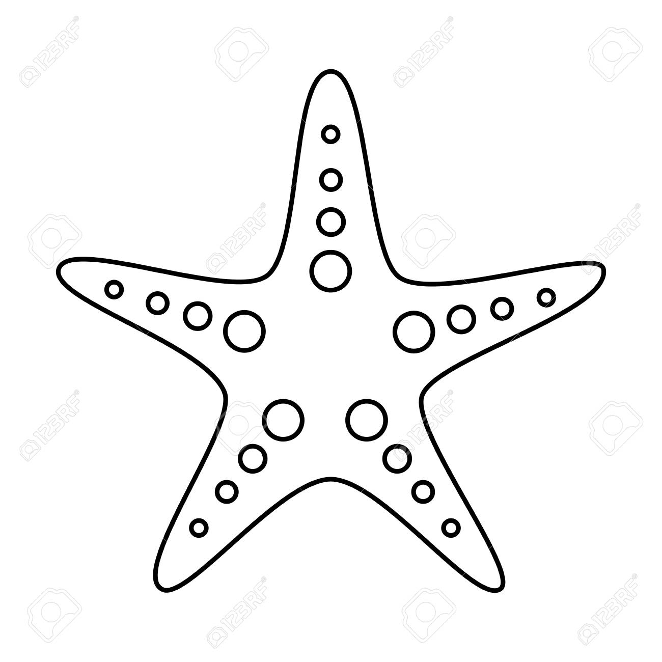 ヒトデまたは海の星のアイコン画像ベクトルイラストデザインのイラスト素材 ベクタ Image 96611858