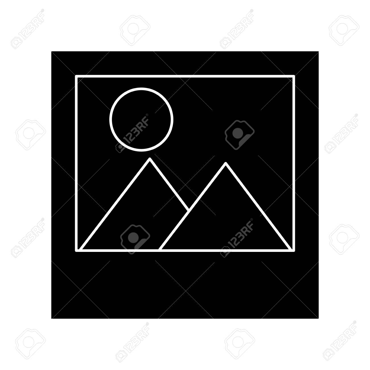 フォト ギャラリー アルバム デジタル アイコン ベクター イラスト ピクトグラム デザイン のイラスト素材 ベクタ Image