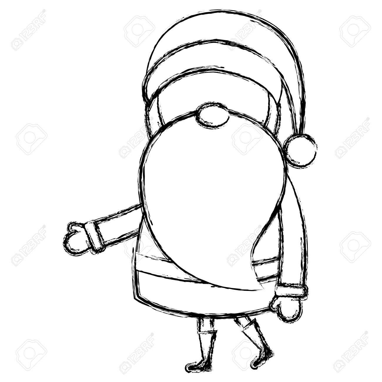 かわいいサンタクロースコミックキャラクターベクトルイラストデザインのイラスト素材 ベクタ Image