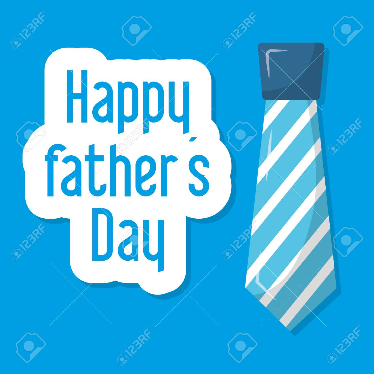 幸せな父の日ストライプネクタイ画像ベクトルイラスト のイラスト素材 ベクタ Image
