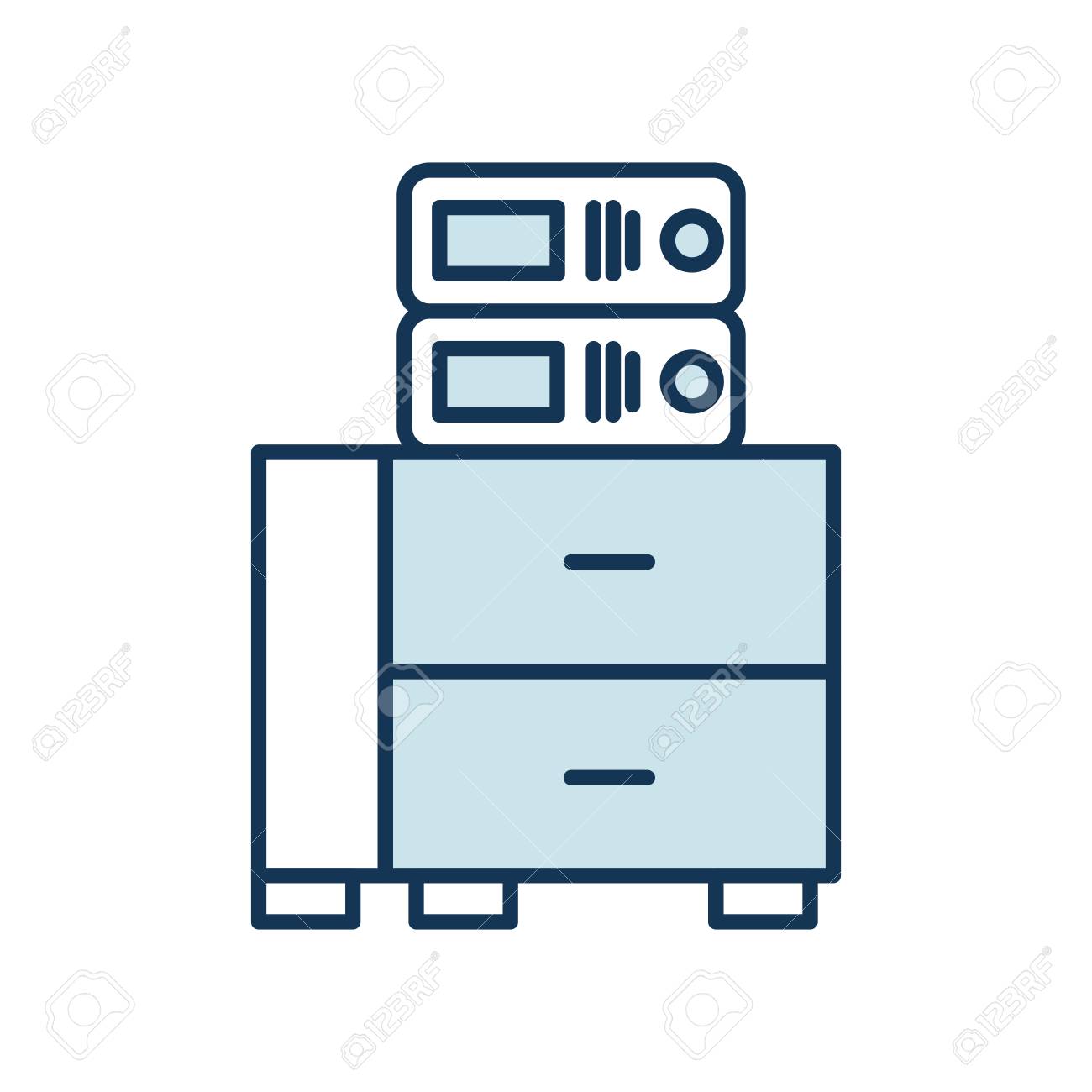 ファイルブックベクタイラストデザインを備えたオフィスの引き出しのイラスト素材 ベクタ Image