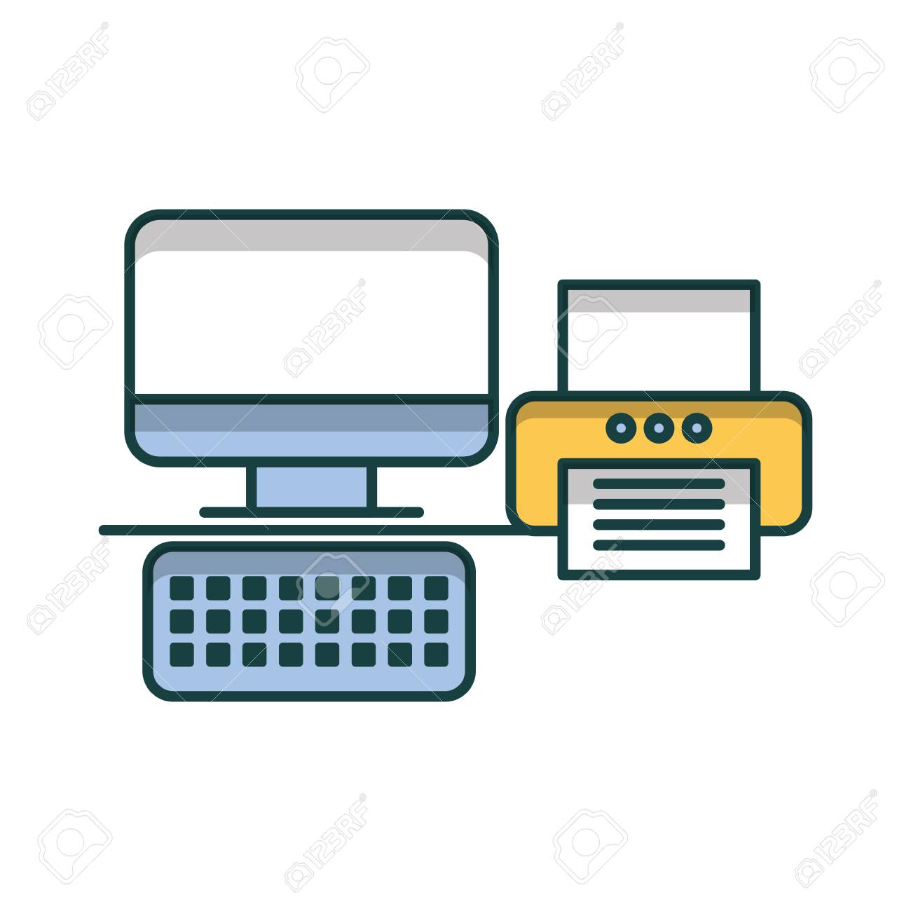 printer with computer