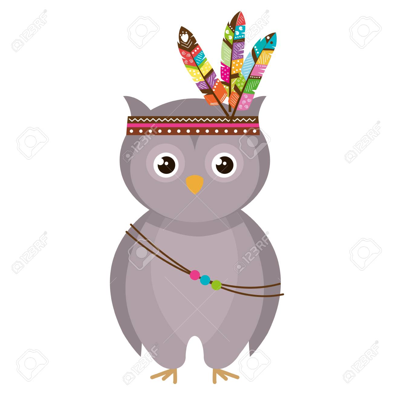 羽の帽子ベクトルイラストデザインでかわいいと柔らかいフクロウのイラスト素材 ベクタ Image 羽の帽子ベクトルイラストデザインでかわいいと柔らかいフクロウのイラスト素材 ベクタ Image