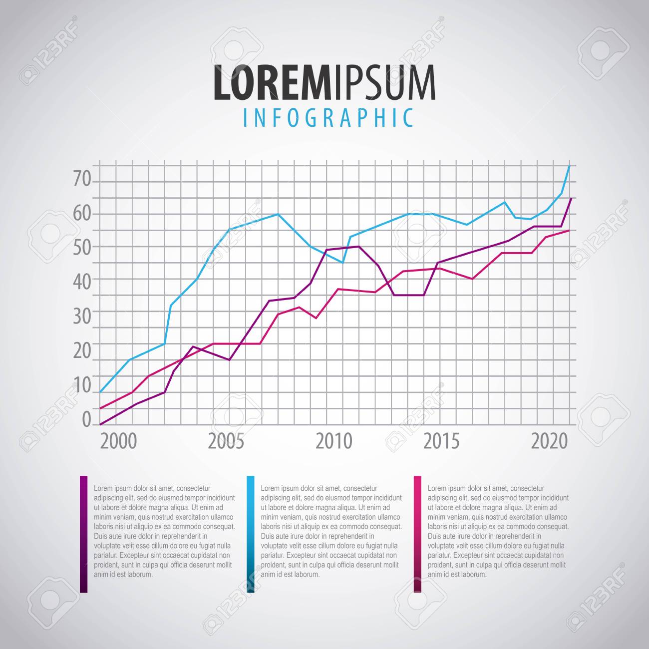 統計インフォグラフィックチャート折れ線グラフベクトル図のイラスト素材 ベクタ Image