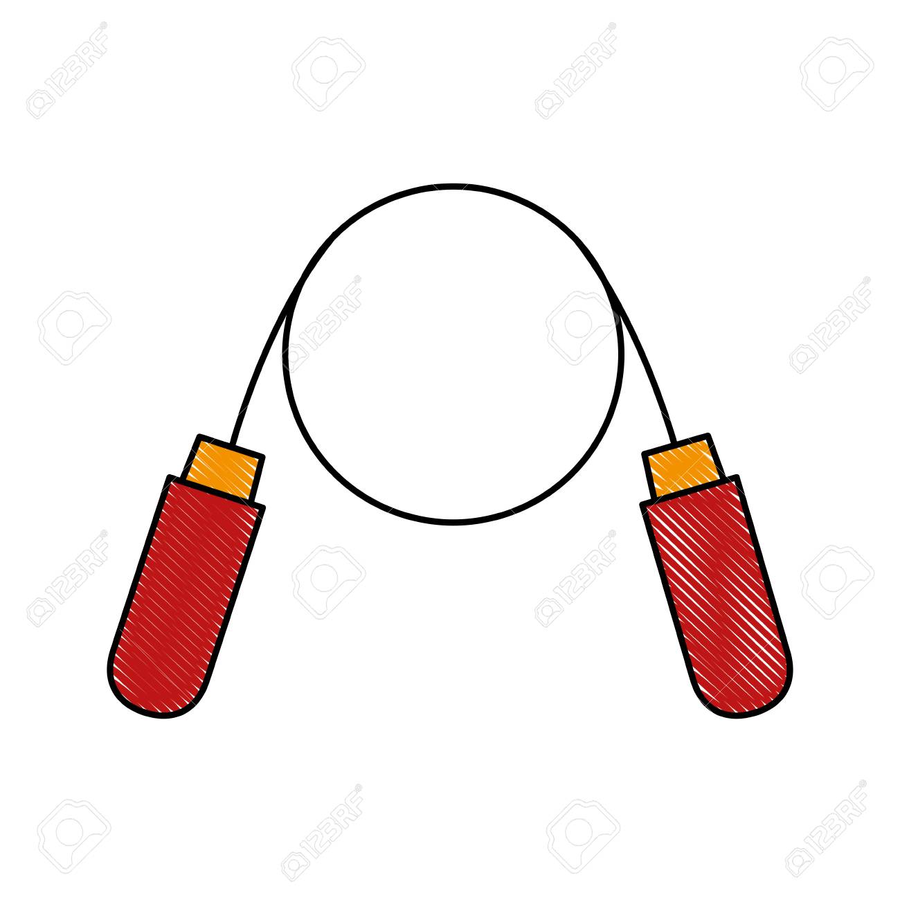 sport gym fitness jump rope image vector illustration drawing