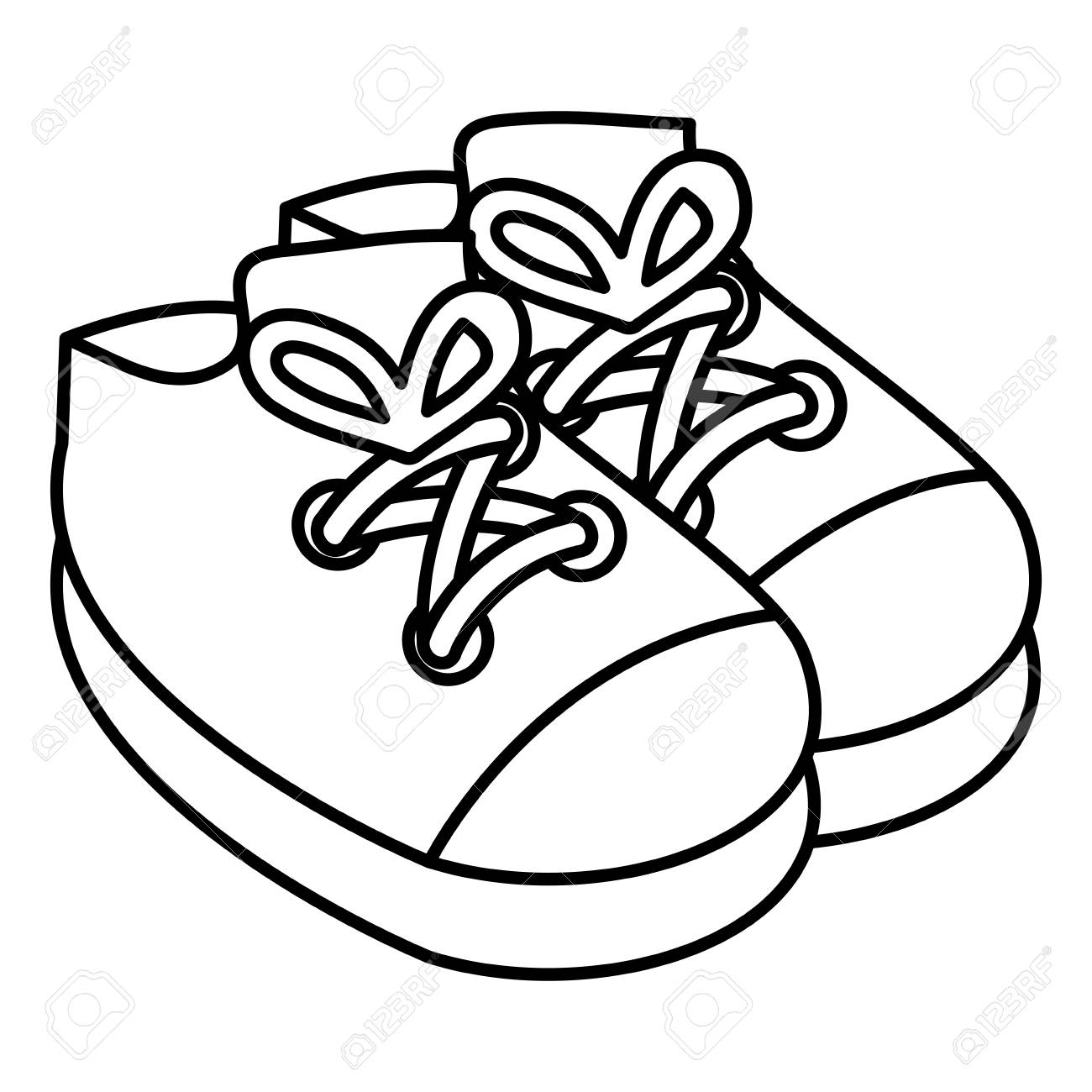 Chaussures Bebe Icone Isole Vector Illustration Design Clip Art Libres De Droits Vecteurs Et Illustration Image