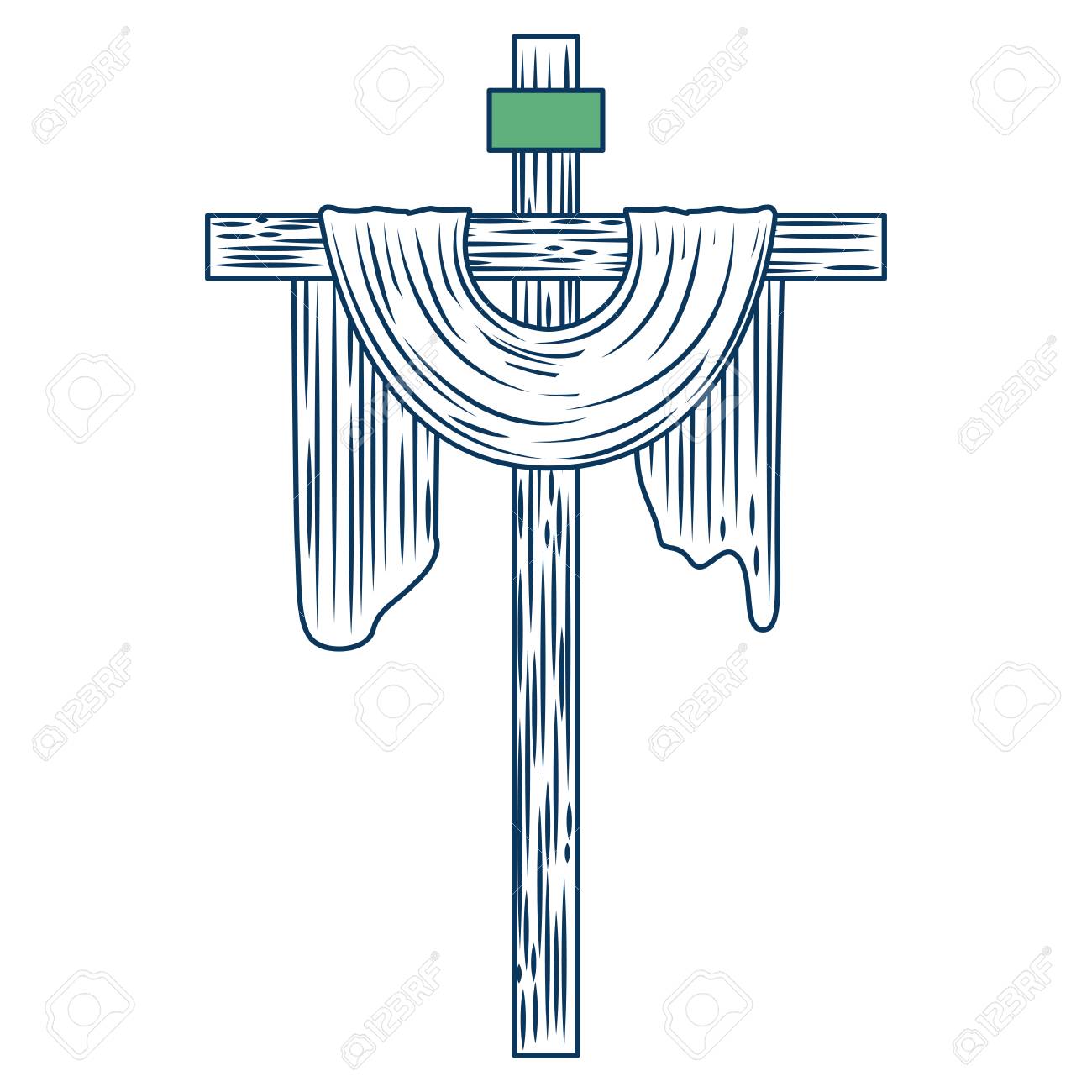 sacred cross christianity symbol icon vector illustration green and blue - 98874136 sacred cross christianity symbol icon vector illustration green and blue - 98874136