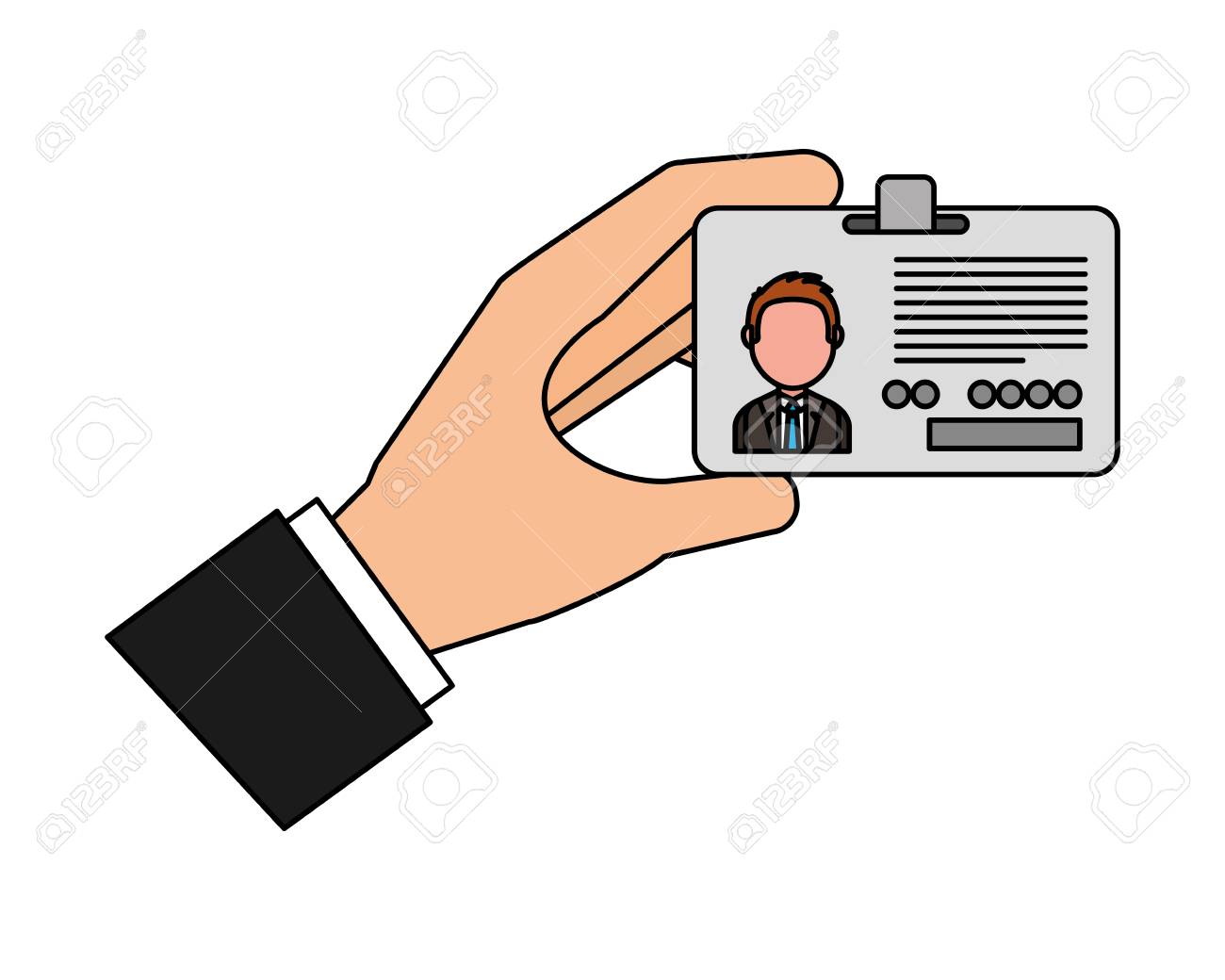 hand holding id card corporate vector illustration - 101169980 hand holding id card corporate vector illustration - 101169980