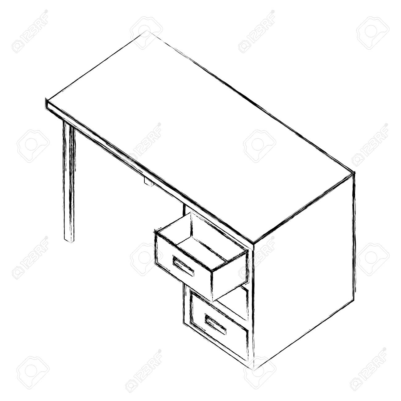 desk drawing