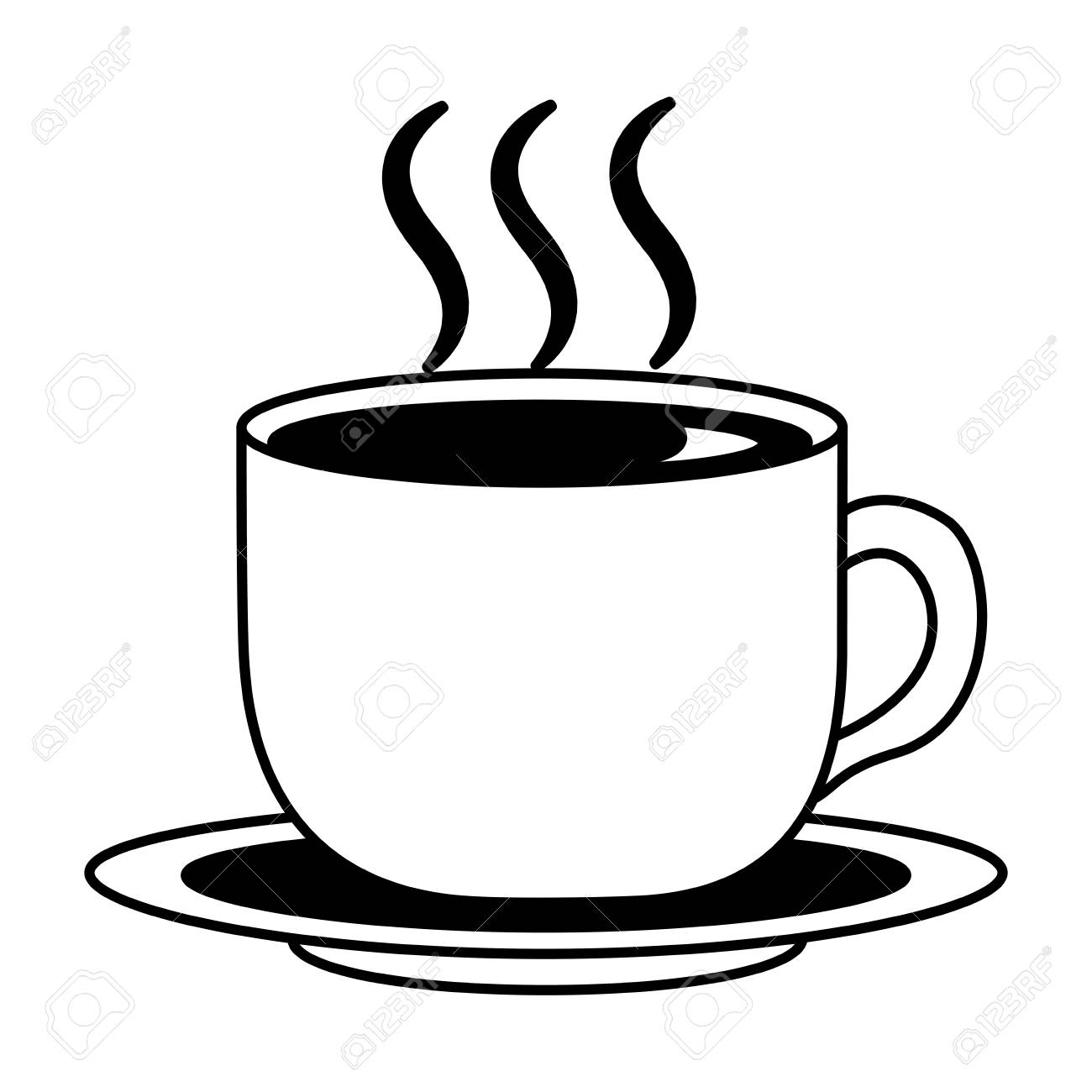 Coffee Cup Clip Art Black And White Jameslemingthon Blog