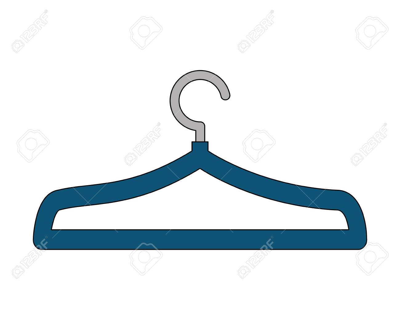 Blue Clothes Hanger Metal Empty Vector Illustration Royalty Free Cliparts Vectors And Stock Illustration Image 114994726