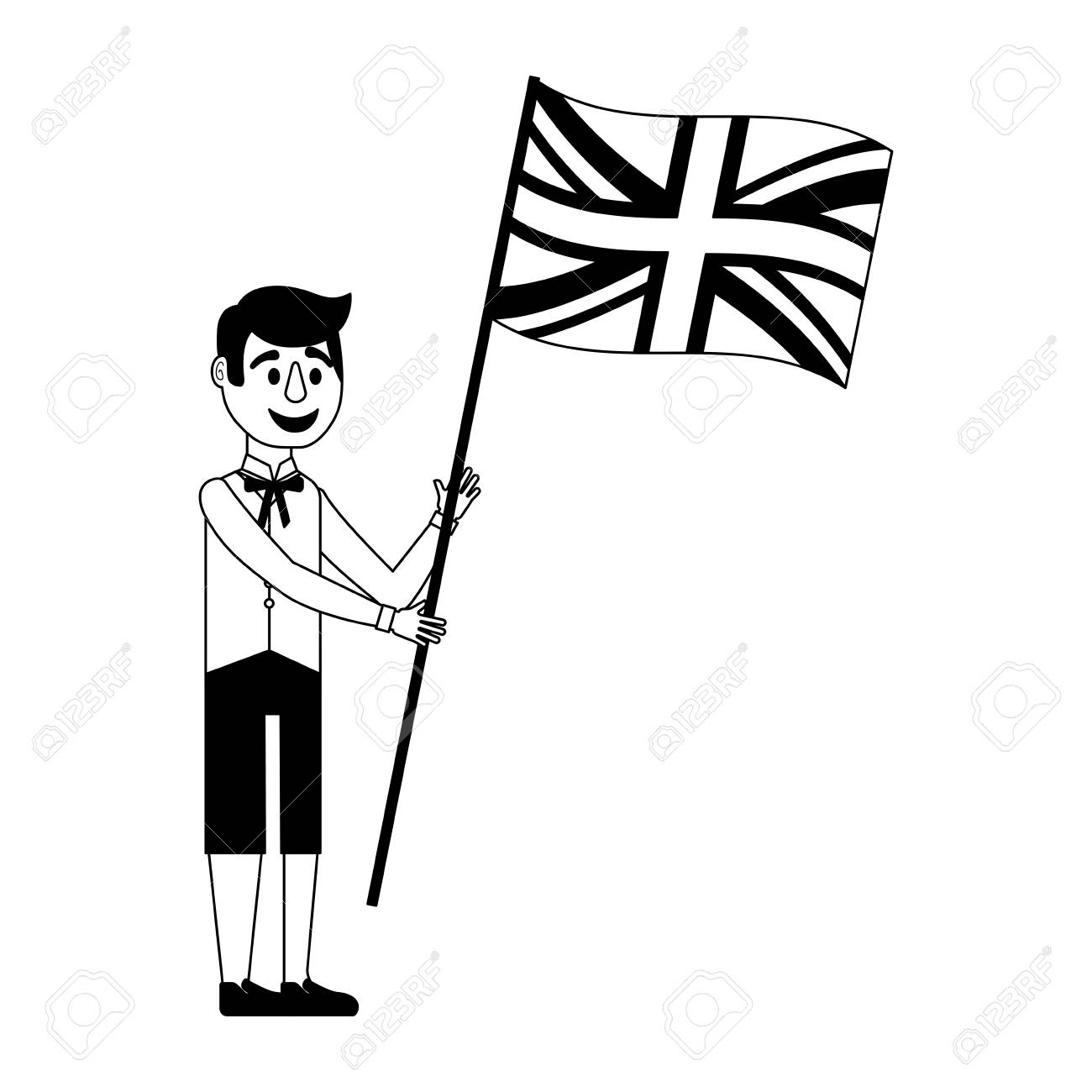 Man Cartoon In Clothes Traditional And Flag England Vector Illustration Black And White Royalty Free SVG, Cliparts, Vectors, And Stock Illustration. Image 114968623. Man Cartoon In Clothes Traditional And Flag England Vector Illustration Black And White Royalty Free SVG, Cliparts, Vectors, And Stock Illustration. Image 114968623.