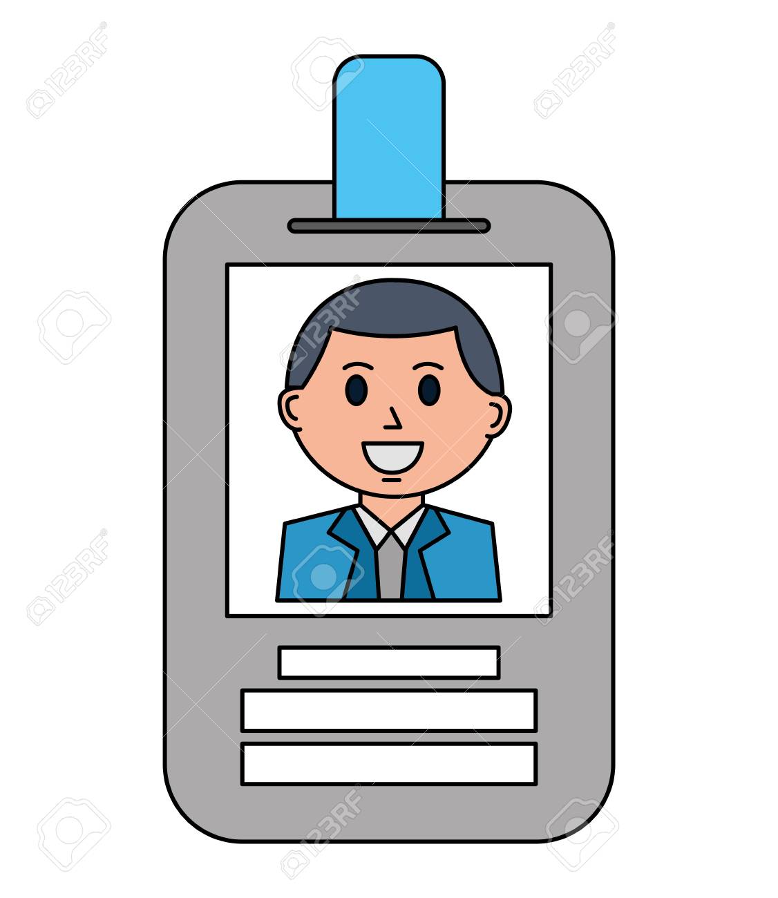 businessman employee id card