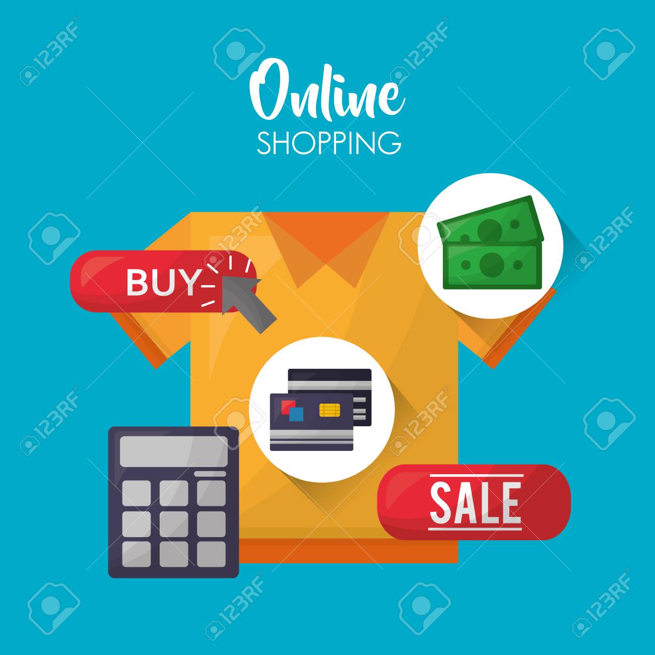 online shopping yellow shirt buy calculator money credit cards buy calculator