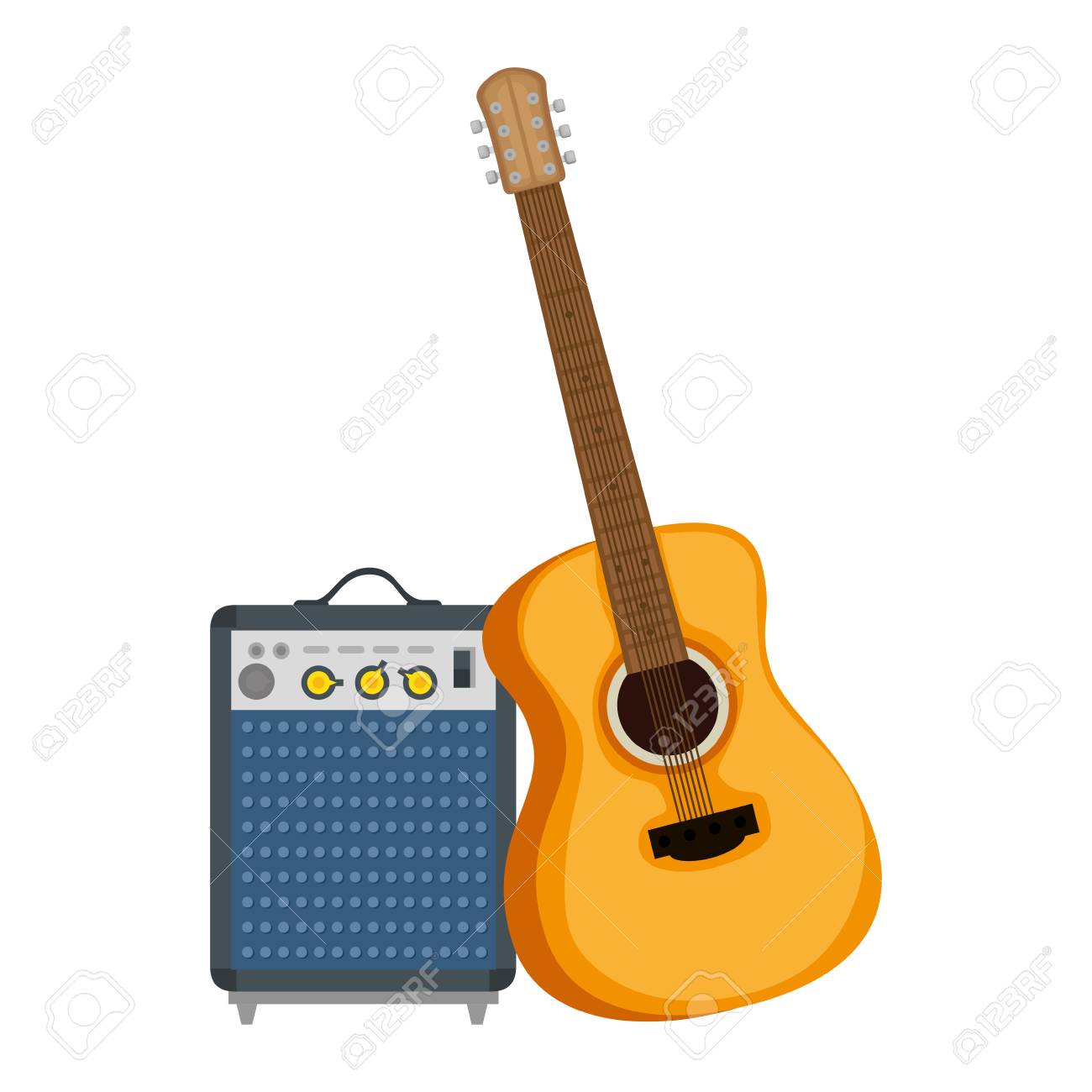 guitar with speaker