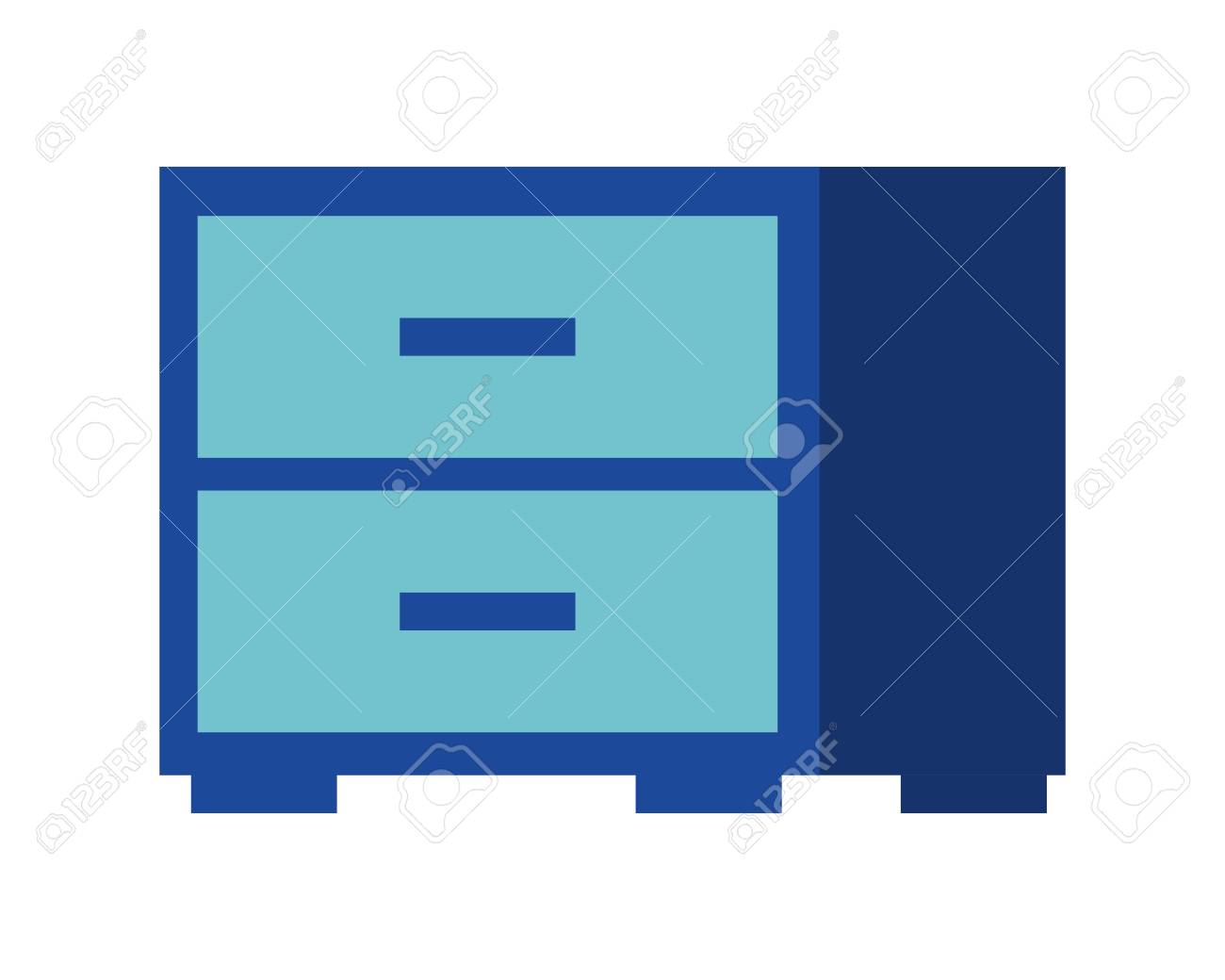 Office Cabinet Furniture Organizer Icon Vector Illustration