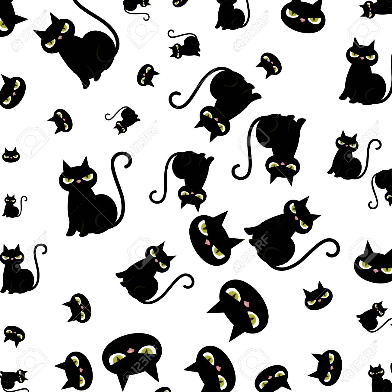 halloween black cats characters