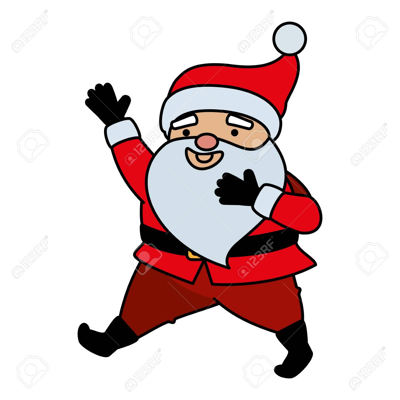 Cute Santa Claus Character Vector Illustration Design