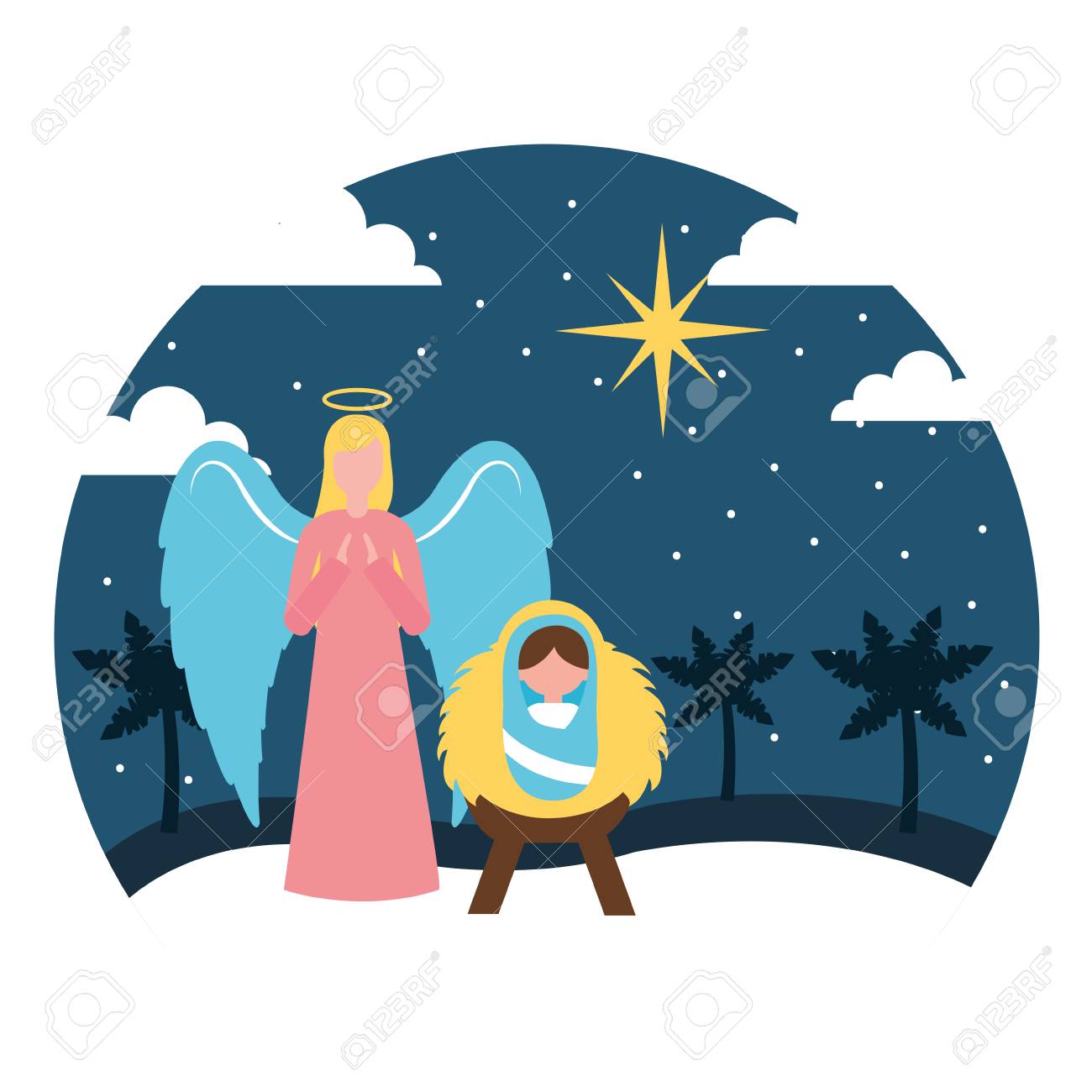 merry christmas angel baby