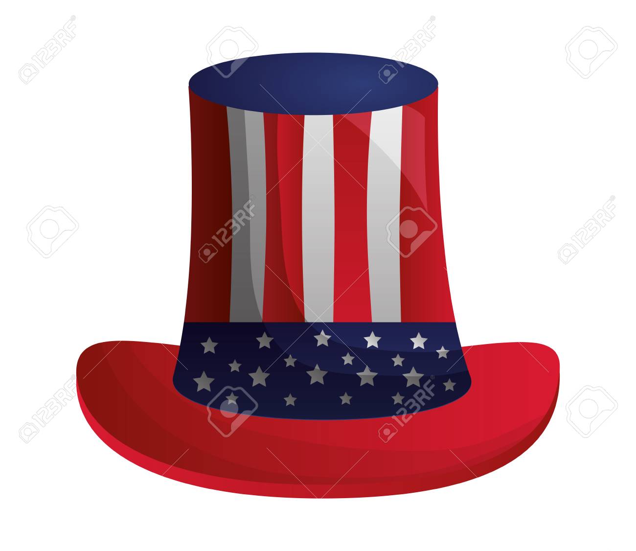 american flag top hat