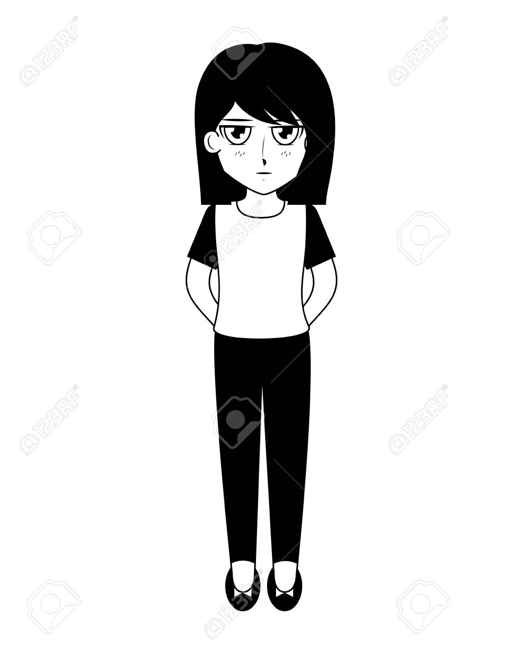 Cute Anime Girl Manga Comic Vector Illustration Black And White Royalty Free Cliparts Vectors And Stock Illustration Image Cute Anime Girl Manga Comic Vector Illustration Black And White Royalty Free Cliparts Vectors And Stock Illustration Image