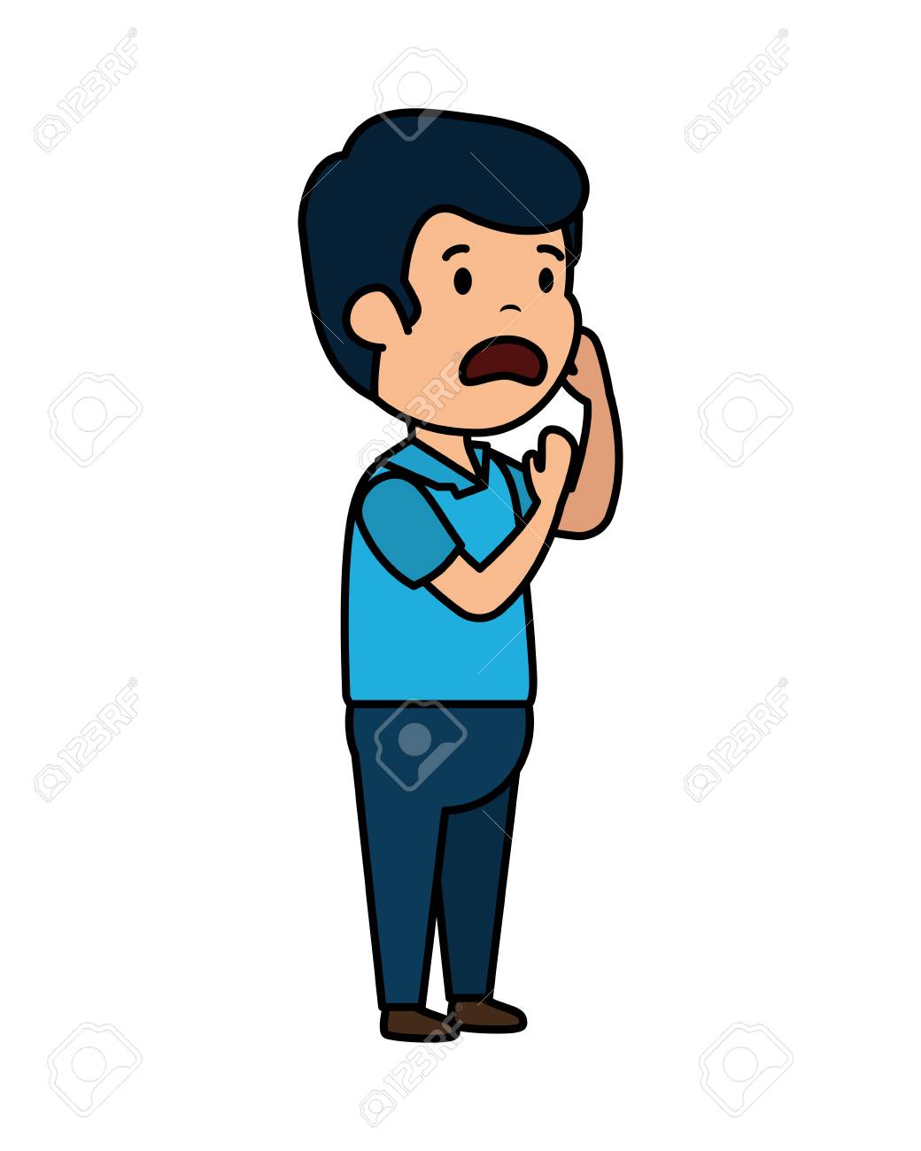 young sad man character vector illustration design - 118459645 young sad man character vector illustration design - 118459645