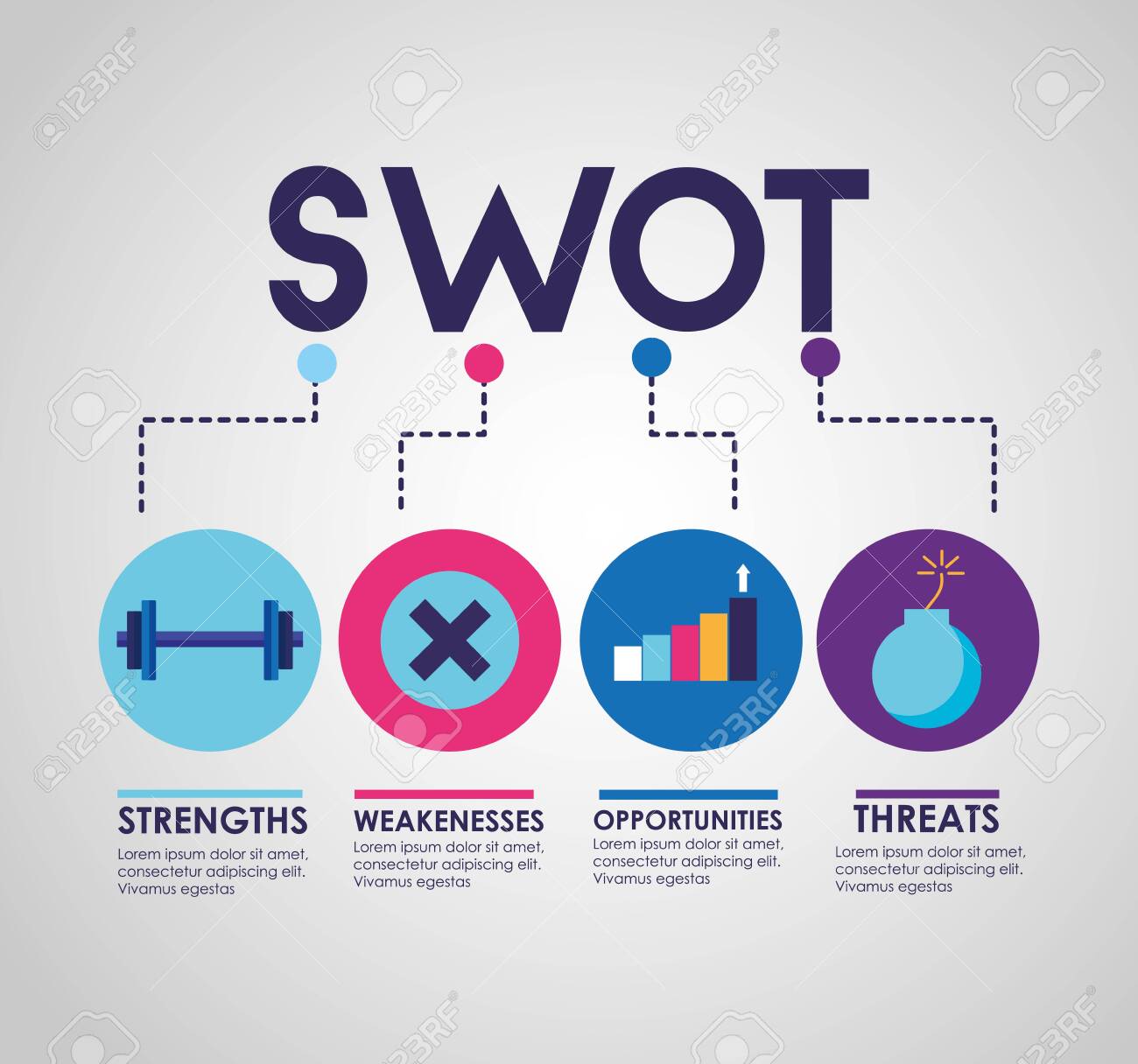 swot infographic analysis, colors graphic stats vector illustration - 124146648 swot infographic analysis, colors graphic stats vector illustration - 124146648
