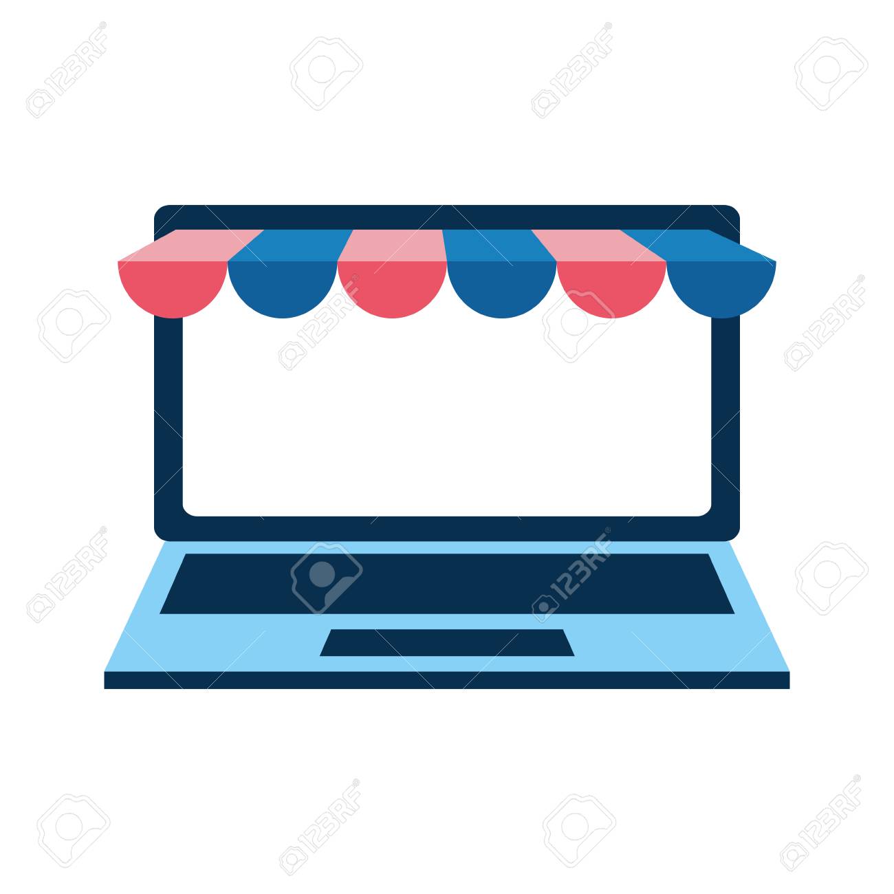 laptop computer with ecommerce tent vector illustration design - 122509570 laptop computer with ecommerce tent vector illustration design - 122509570