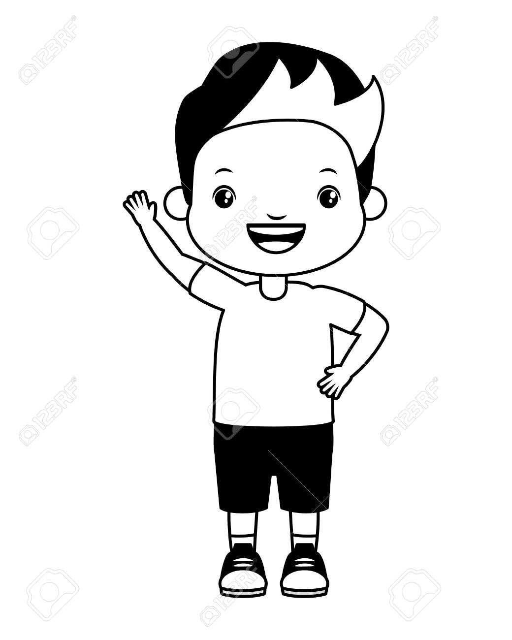 Download Boy Picture Clipart Black And White PNG