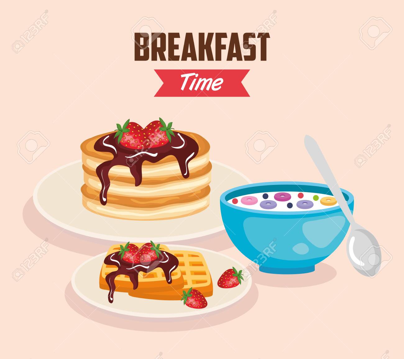 Delicious Cereal With Pancakes And Waffles Nutrition Vector Illustration Royalty Free Cliparts Vectors And Stock Illustration Image Delicious Cereal With Pancakes And Waffles Nutrition Vector Illustration Royalty Free Cliparts Vectors And Stock Illustration Image