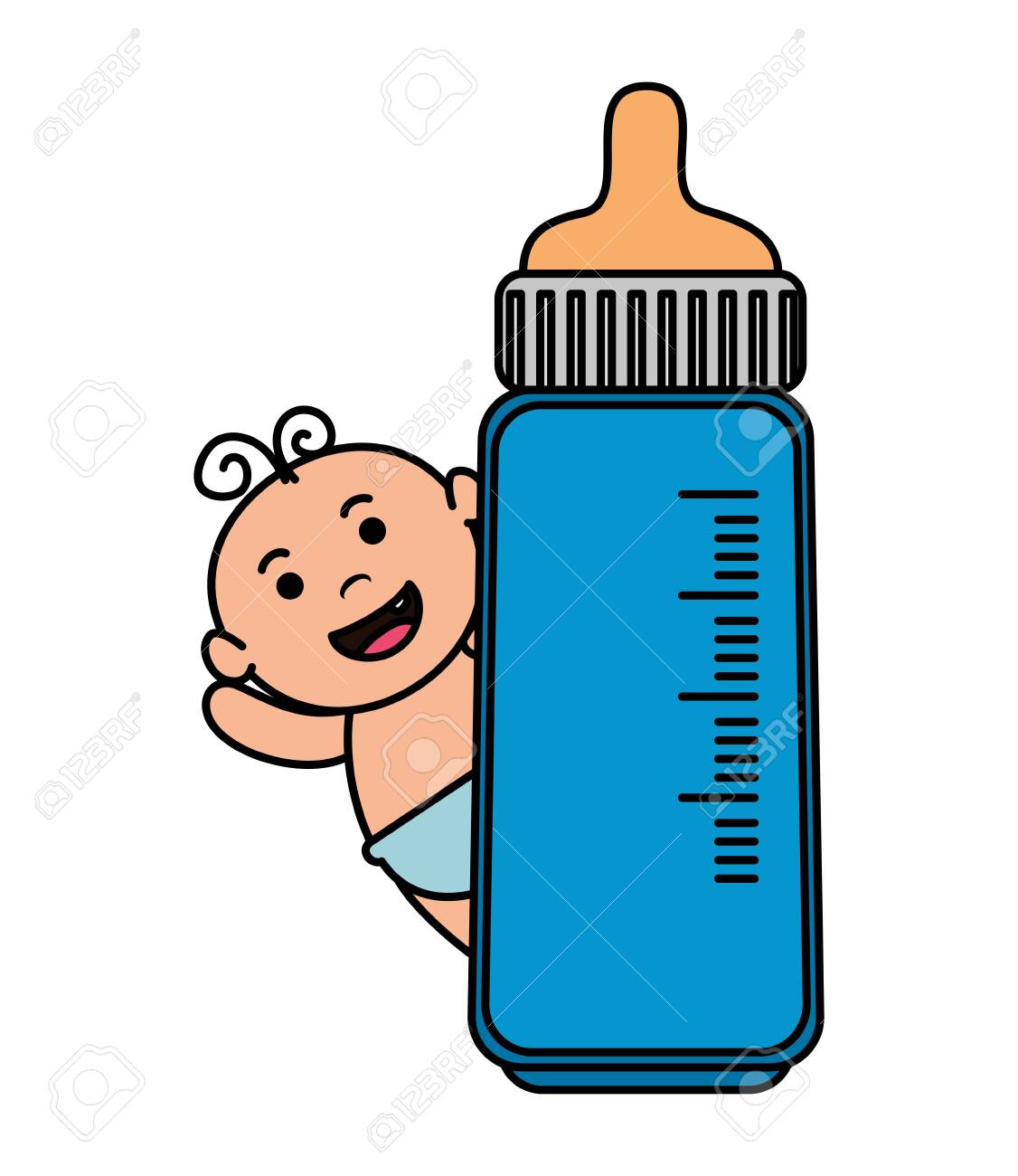 baby boy bottle clipart