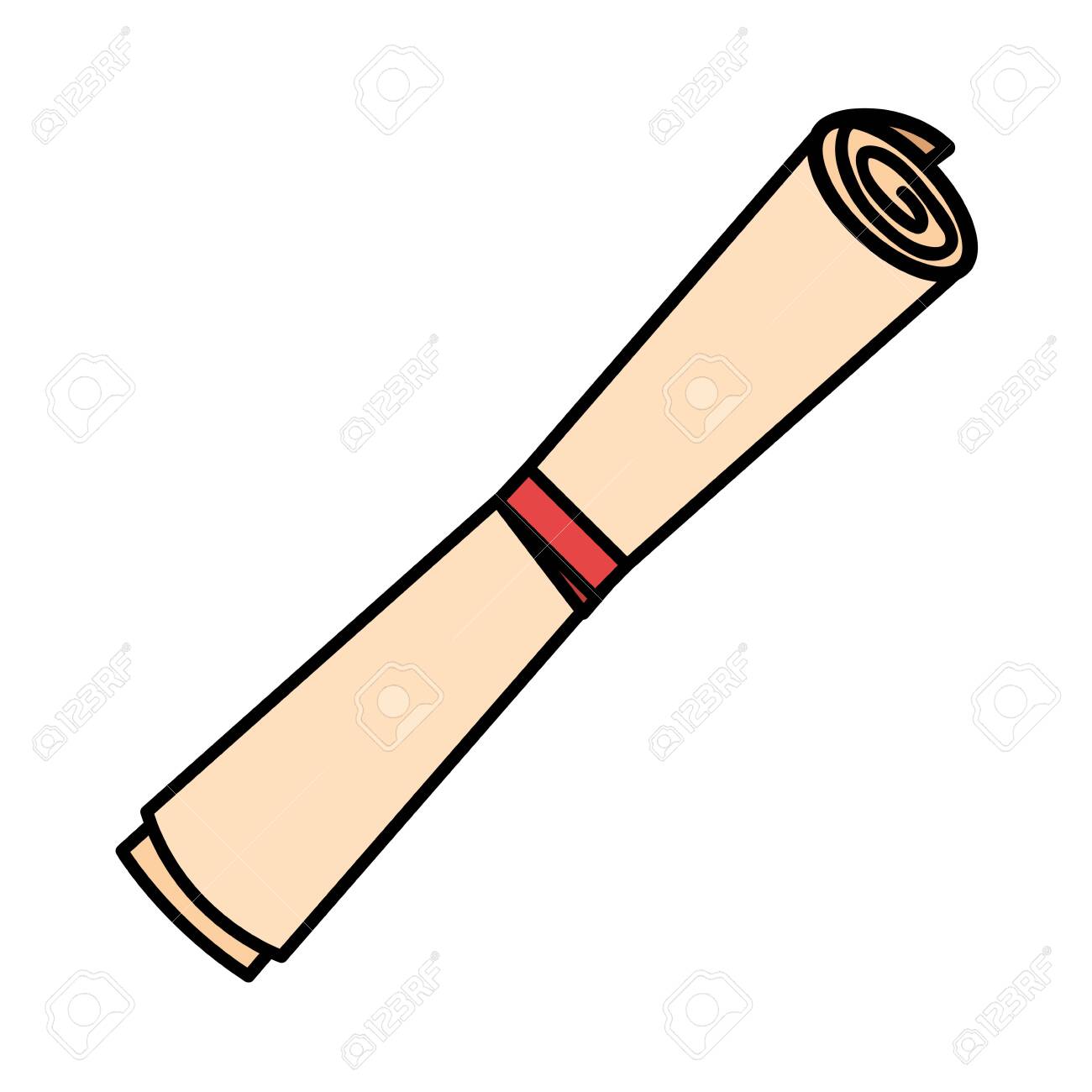 Roll of paper icon cartoon style Royalty Free Vector Image