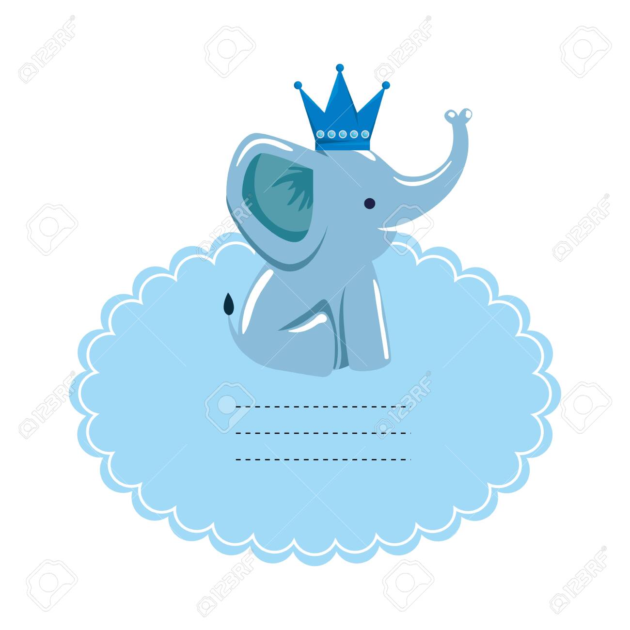 baby shower card with little elephant vector illustration design - 130344362 baby shower card with little elephant vector illustration design - 130344362
