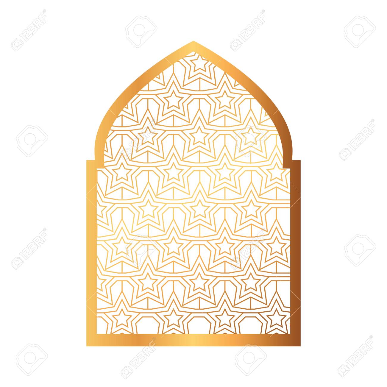 Islamic Arch, Arabic Ornamental Traditional Muslim Vector Illustration  Design Клипарты, SVG, векторы, и Набор Иллюстраций Без Оплаты Отчислений.  Image 148178475