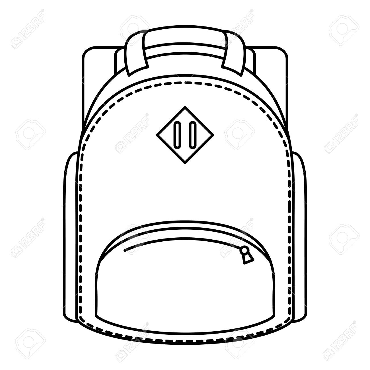 school bag design drawing