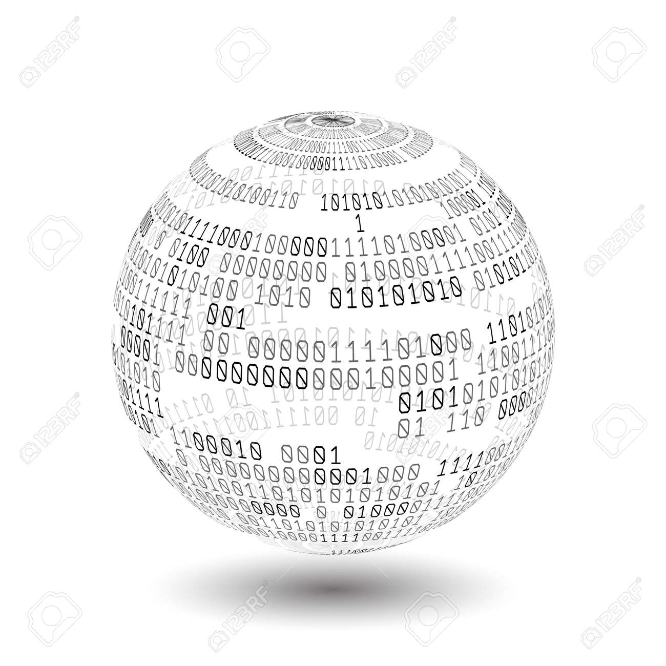 Globe with binary code. Ball of binary code. Digital technology. Data Sorting. Artificial intelligence.Big data.Smart system. - 153567368 Globe with binary code. Ball of binary code. Digital technology. Data Sorting. Artificial intelligence.Big data.Smart system. - 153567368