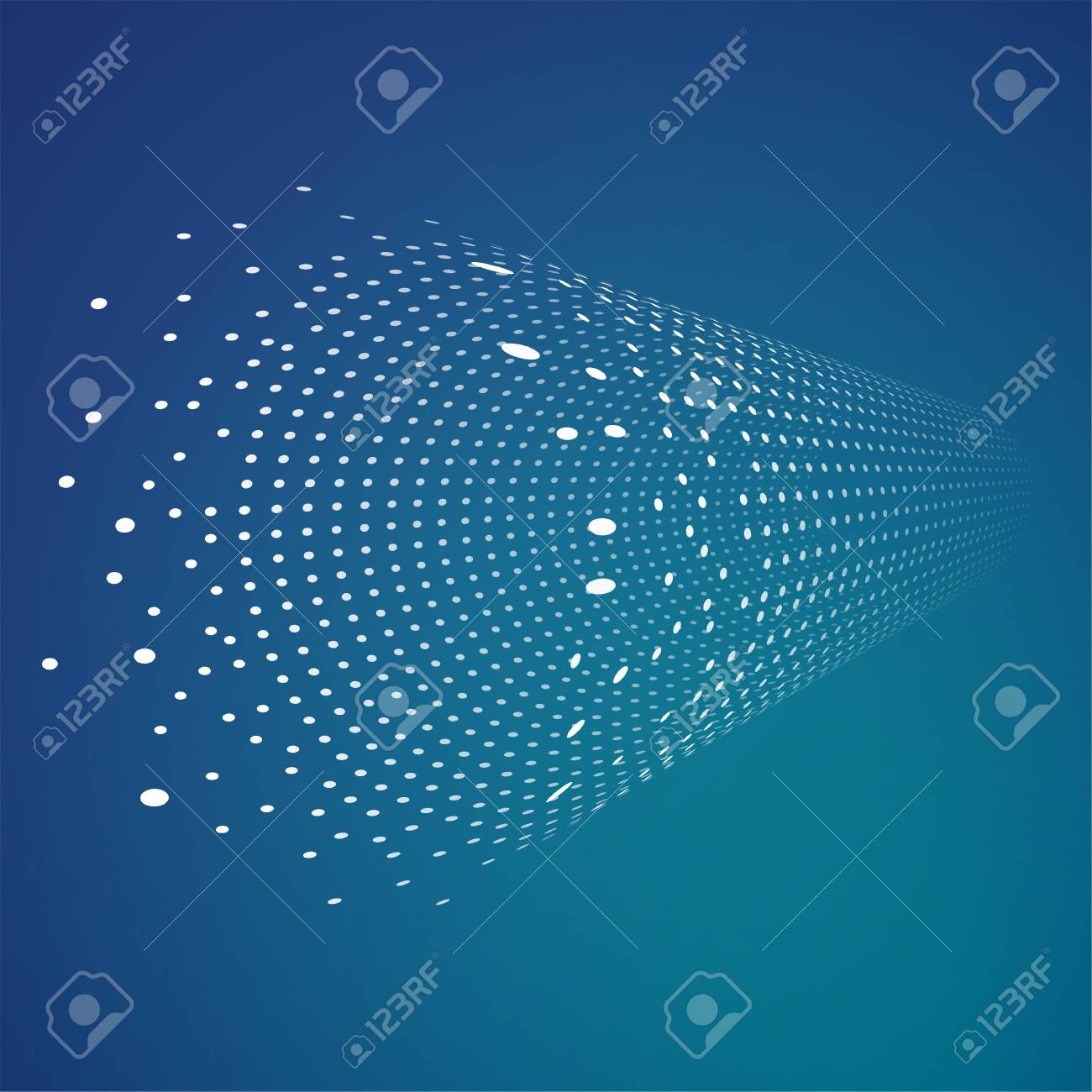 Dots forming cylinder. Abstract tunnel of small dots. Digital technology information concept. Big data. Data transfer. From chaos to order. - 153376026 Dots forming cylinder. Abstract tunnel of small dots. Digital technology information concept. Big data. Data transfer. From chaos to order. - 153376026