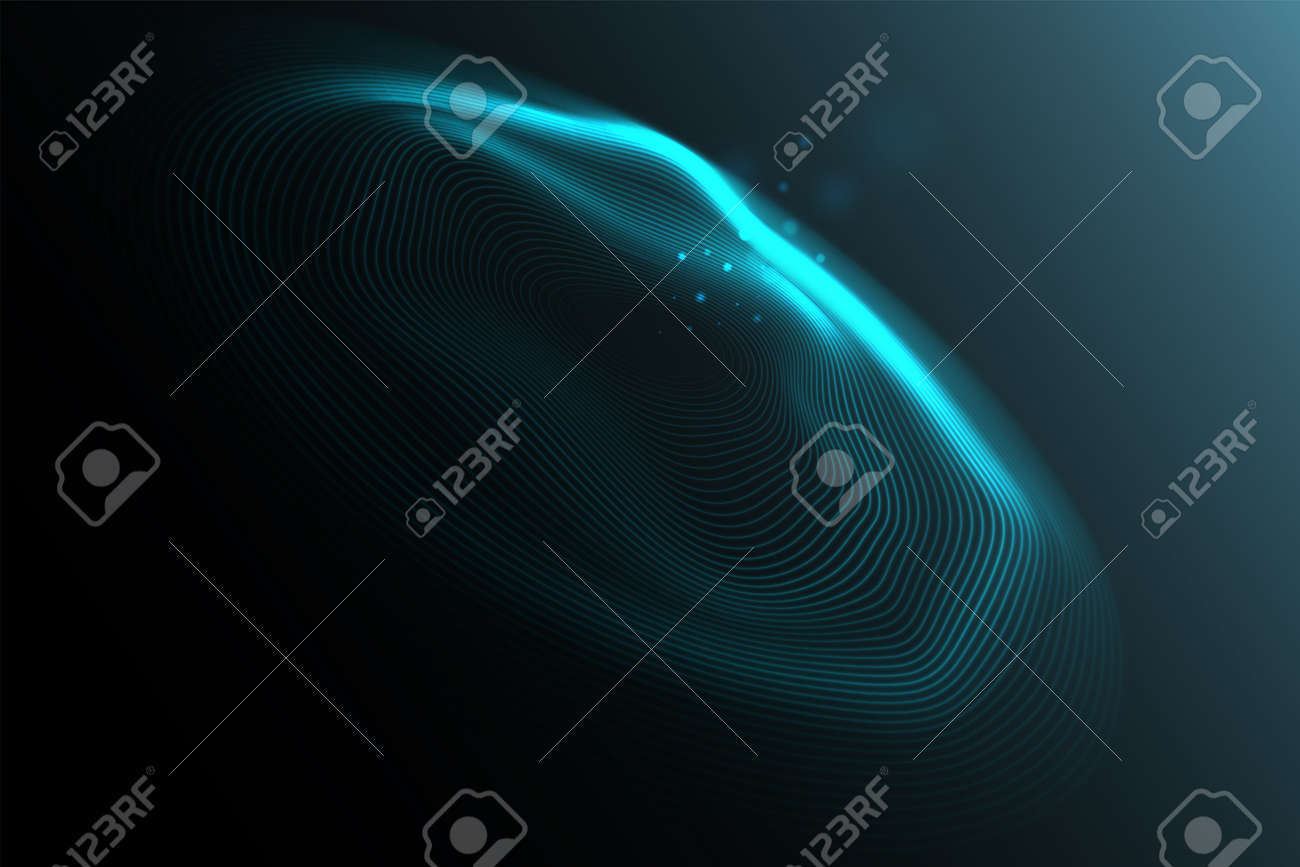 Sound wave visualization. Abstract flowing wave surface of circle lines. Technology, big data, science. - 157823898 Sound wave visualization. Abstract flowing wave surface of circle lines. Technology, big data, science. - 157823898