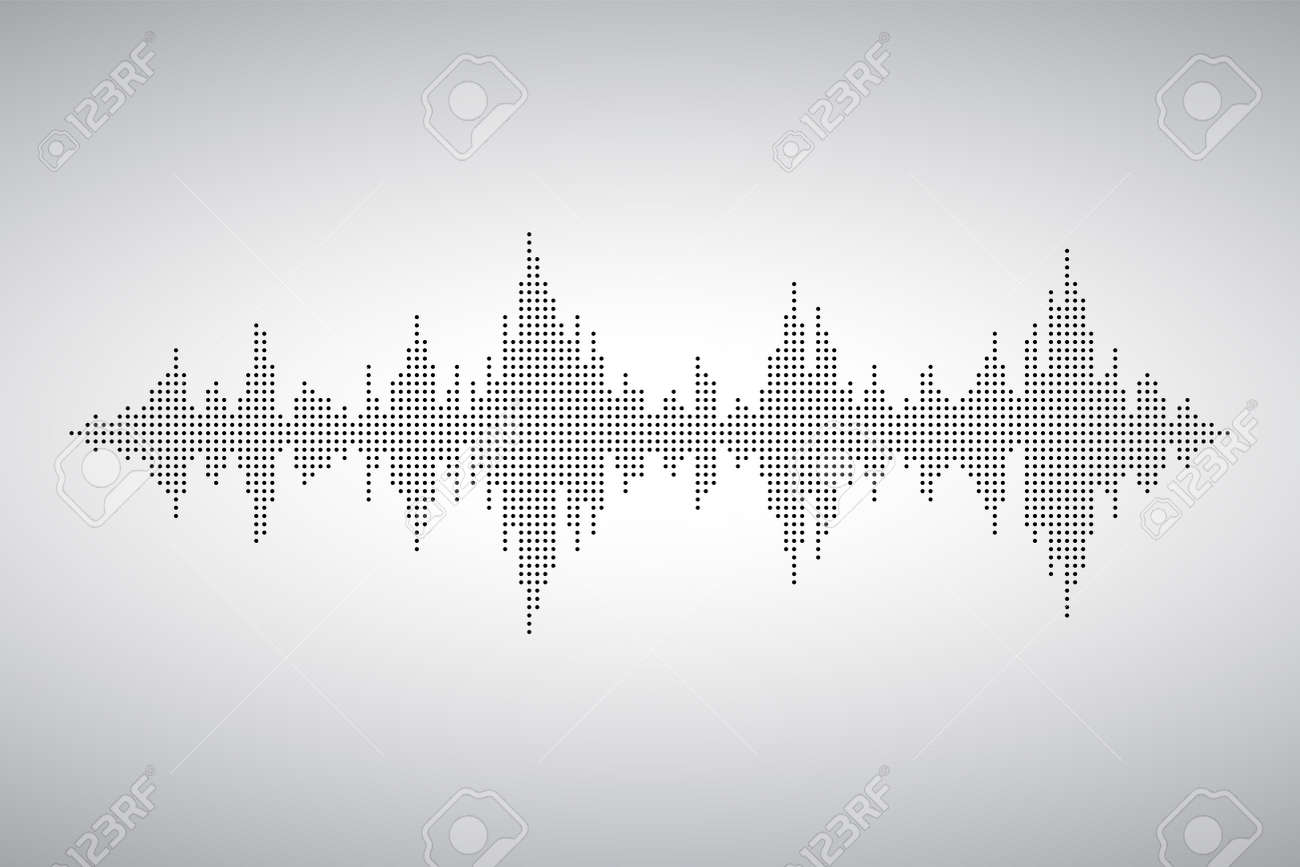 Audio wave from smal dost. Voice sound music shape. Waves of the equalizer. EQ Vector Illustration. - 158201834 Audio wave from smal dost. Voice sound music shape. Waves of the equalizer. EQ Vector Illustration. - 158201834